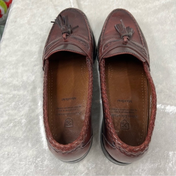 Allen Edmonds Maxfield burgundy Woven Leather Slip On Comfort Tassel Loafers 9 D main image 9